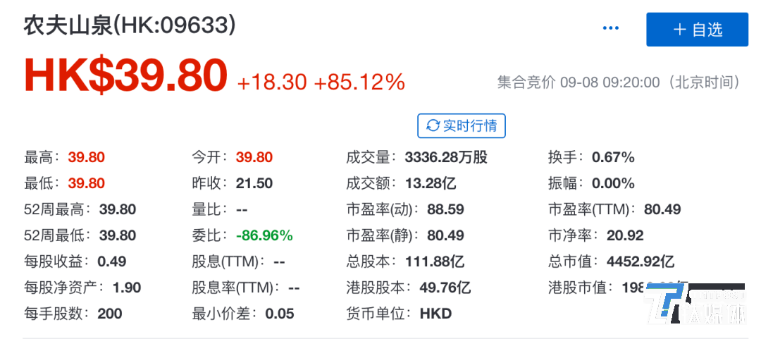 农夫山泉(09633.HK)委任吴莉敏担任财务负责人